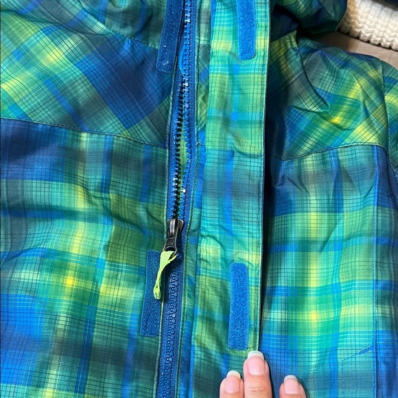 Target Kids Puffer Jacket - Blue and Yellow Plaid - Picture 5 of 8